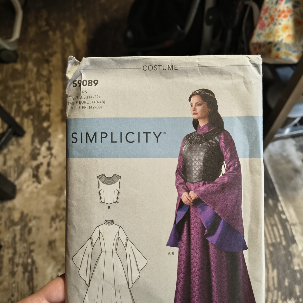 Simplicity Elegant Purple and Black Costume Pattern